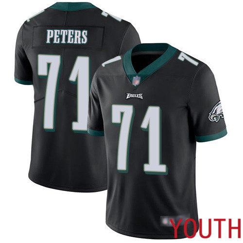 Youth Philadelphia Eagles #71 Jason Peters Black Alternate Vapor Untouchable NFL Jersey Limited Player Football